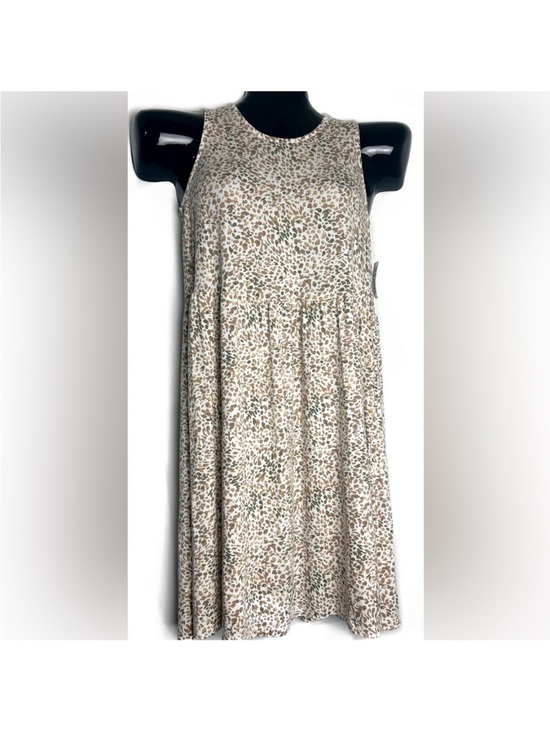 Old Navy Dresses & Skirts - Old Navy Beige and White Leopard Print Midi Dress